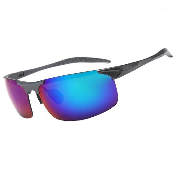 

2020 men sports sunglasses brand design semi-rimless 8177 plastic material lenses uv400 protection eyewear1, White;black