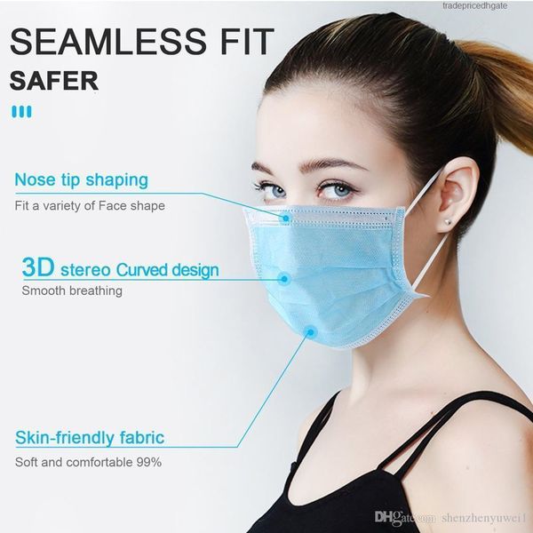 

shipping wholesale spot masksmasks disposable ear with hooks home thickened three-layer masks shipped within 24 hou