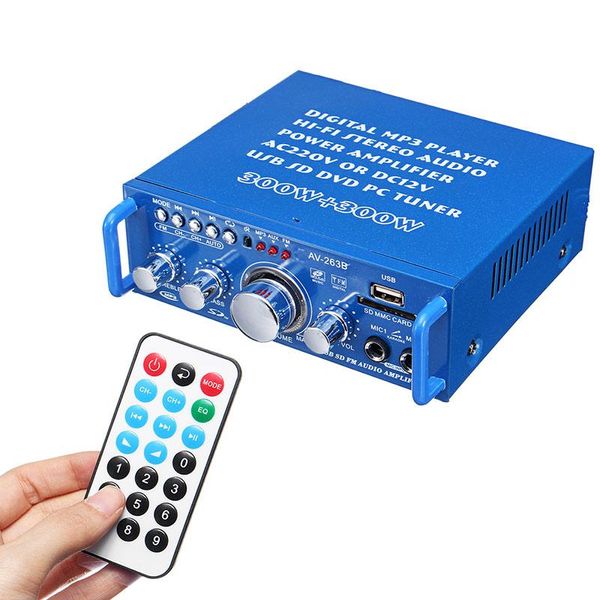 

radio 600w mini 2ch hifi digital audio stereo bass fm car bluetooth home 12v 220v