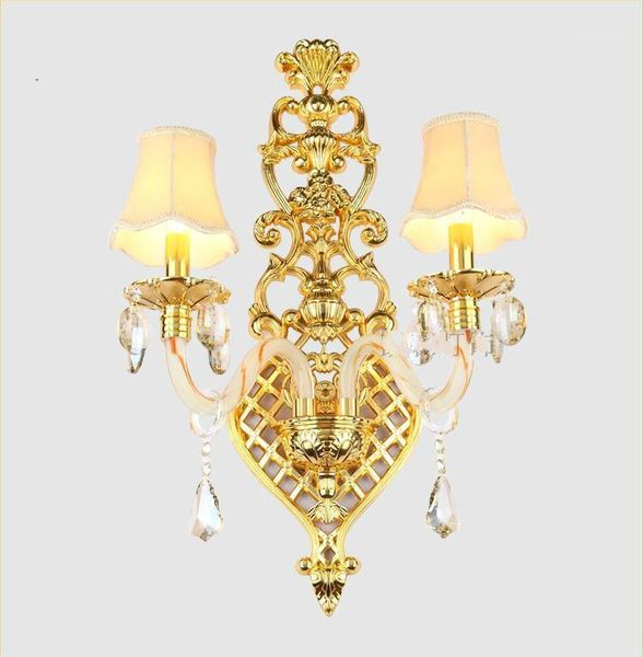 

2-arm european led alumunum wall lights tv background wall lamps l lobby large lamp bar ktv project crystal lighting1