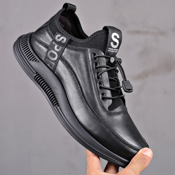 

misalwa elevator shoes for men casual cow leather sneakers black designer shoes zapatos elevadores lofer shoes man increased 201007