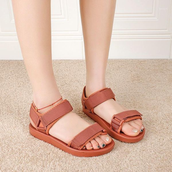 

sandals summer women leather classic roman open-toed slipper flat beach rubber shoes flip flop water femmes chaussures1, Black