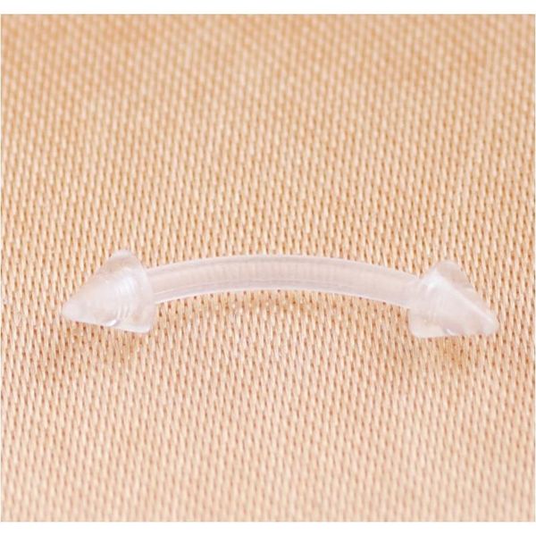 

new 2pcs lot clear acrylic ball punk bar lip ring sile eyebrow body piercing trinket for women men lover's jewelry gift f bbyrnc, Black