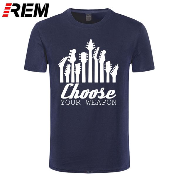 

sport rem brand clothing men t shirt choose your weapon mens funny guitar t-shirt electric acoustic bass strings men's tee shirt