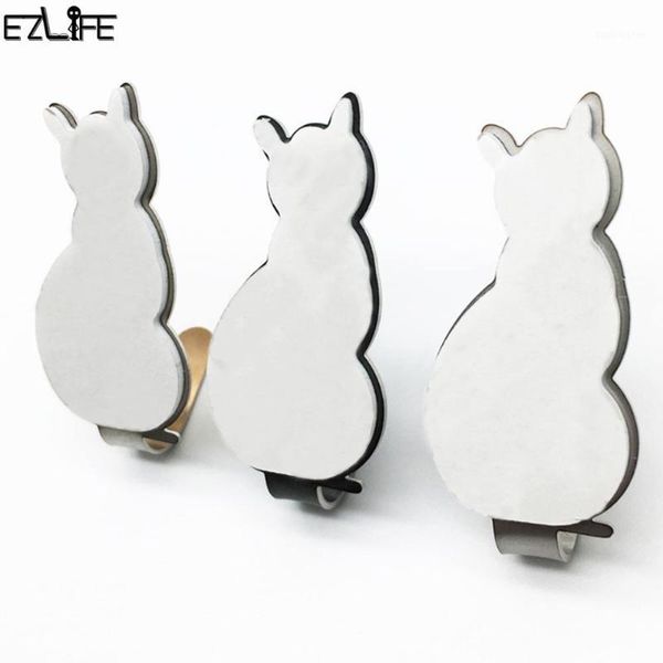 

hooks & rails 2 pcs cute stainless steel cat tail dog kitchen wall door key hanger racks fridge bathroom decor bxt02141