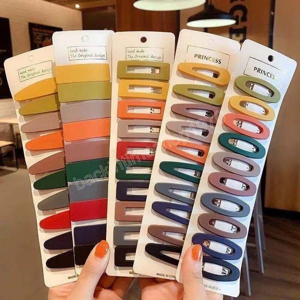 

fashion simple all-match geometric hairpins barrettes for women girl clamp hair accessorie headwear wholesale, Slivery;white