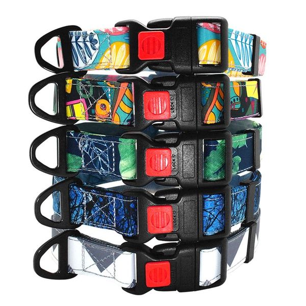 

fashion dog collar pet puppy dog collar leash lead set printed collar dog walking leash for small medium dogs chihuahu wmtylx