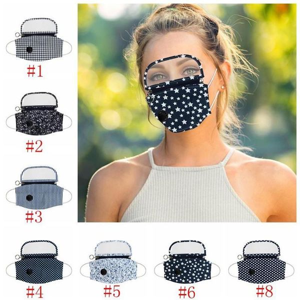 

2 в 1 защитная маска маска анфас защита cotton маска полная защита лица мода пылезащитно рот маска 300pcs shield