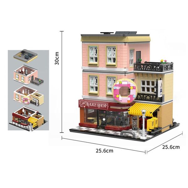

ug10180 baking house building model assembled building blocks dyi cabin toys for children ug10180 baking wmtshc rimmer