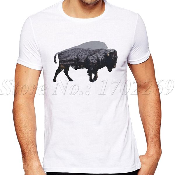 

2019 new fashion the american bison printed men t-shirt short sleeve hipster summer vintage design tees sport hooded sweatshirt hoodie
