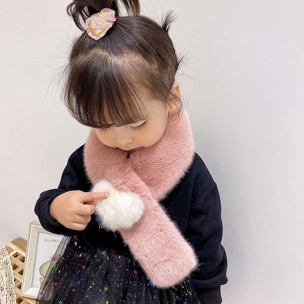 

winter autumn and new children's cute neck scarf, Red;brown