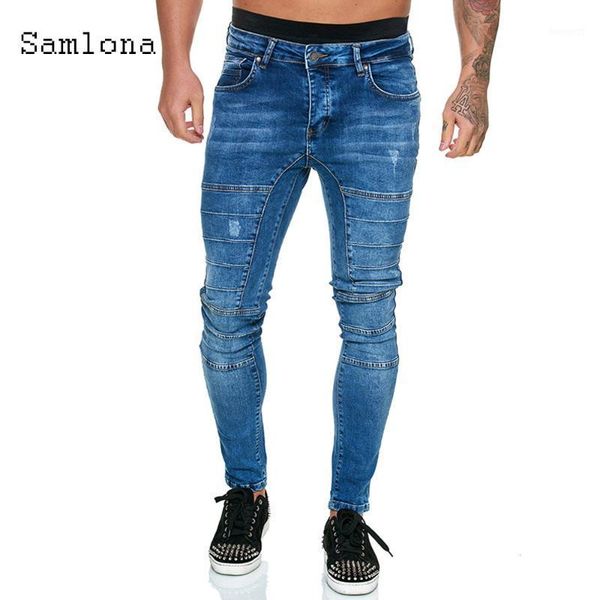 

plus size men jeans denim pants casual pantalon mens clothes fashion 2020 european and american style blue black trousers1