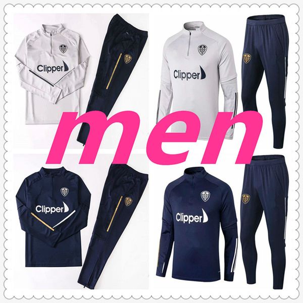 

leeds united mens football tracksuit 20 21 leeds united soccer jersey survetement foot chandal futbol player version jacket, Black;yellow