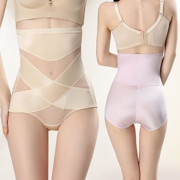 

women shapewear breathable mesh slimming underwear high waist shaping shorts briefs thin abdomen elastic blue hips slimming, Black;white