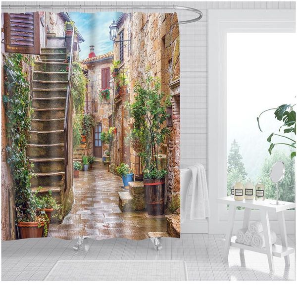 

garden flowers scenery shower curtains decoration waterproof fabric bath curtain bathroom door screens garden wmttyj