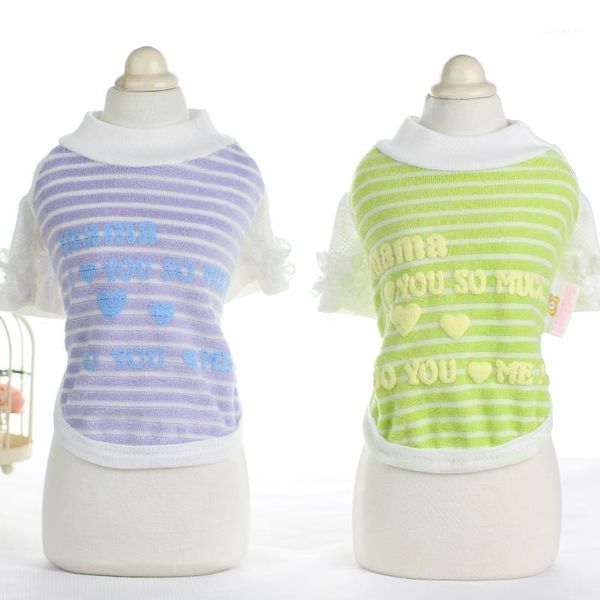 

yorkshire teddy base shirt cotton striped dog hoodies fashion dog clothing for dogs puppy pet clothes pet products1