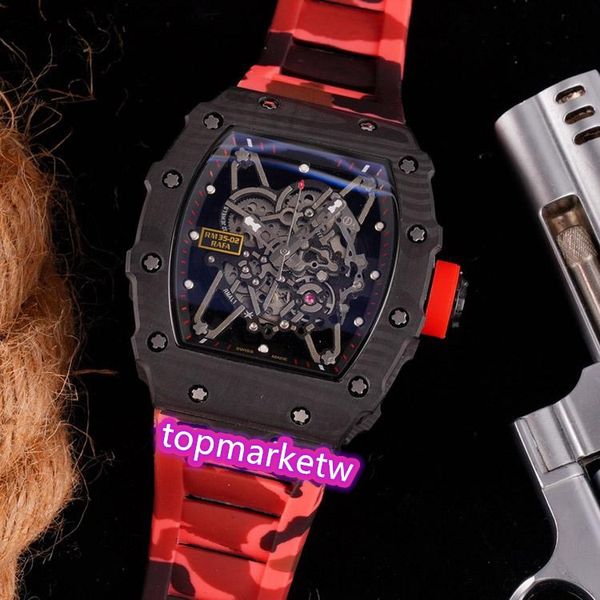 

manufacturers edition rm 35-02 skeleton dial carbon fiber case japan miyota automatic movement rm 35-02 mens watch color r, Slivery;brown