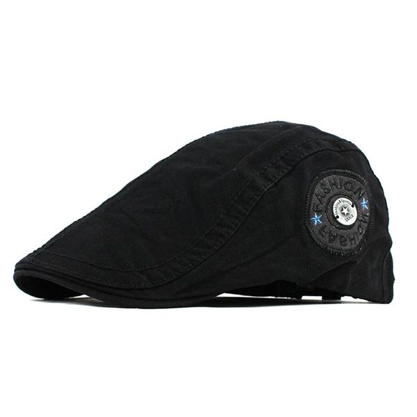 

flb] new autumn cotton berets caps for men casual peaked caps grid embroidery berets hats casquette cap male beret visor f511 wmtlqa, Black;white