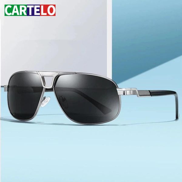 

sunglasses cartelo polarized men's for driving and day night glasses metal, White;black