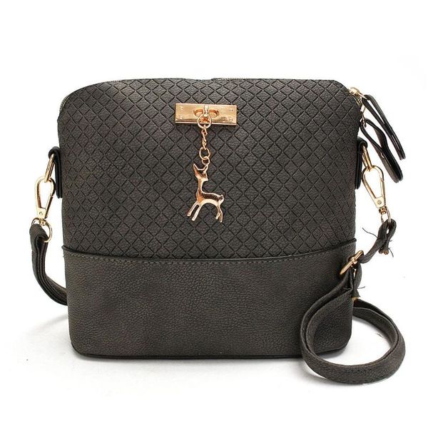 

aequeen shell shoulder bag with deer bolsa feminina small pu leather messenger bags black women handbags female ladies purses