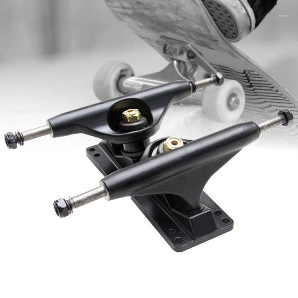 

5 inches longboard sports shockproof independent bridge gasket skateboard truck universal reduce drag double rocker easy install1