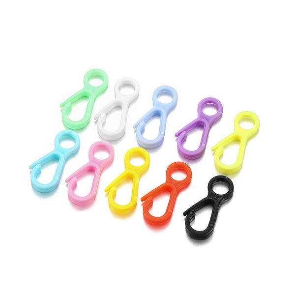

50 шт. 15x3m пластиковый красочный лобстер застежка для зажима крюк разъемы для ключевых крючков для ключей diy ювелирные изделия поставки a, Silver
