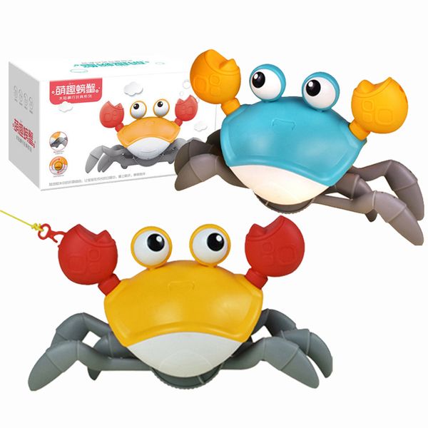 

cartoon baby bath toys cute swim big crab cable learning to walk bathtub clockwork toys infant water classic toy for children q1119
