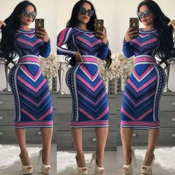 

vintage golden printed women bodycon party dress casual long sleeve elegant ladies clubwear pencil dresses, Black;gray