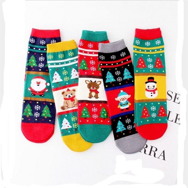 

winter autumn christmas sock women cotton cartoon pattern socks female girl cute warm funny socks christmas gifts, Black;white
