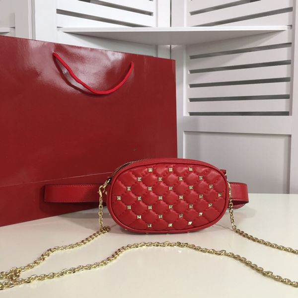 

2020 fashion luxurys designs bags rivet waist bag multi-purpose ladies trend bag
