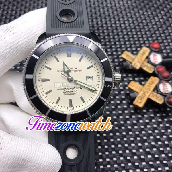 

42mm heritage date b20 a1732124.g717 automatic mens watch white dial stick markers black rubber strap gents sport watches timezonwatch e06a, Slivery;brown