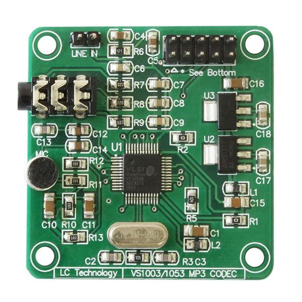 

vs1053 mp3 module development board with on-board recording function spi interface