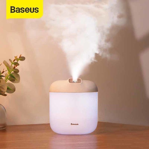 

baseus humidifier 600ml large capacity for home office portable mist maker smart ultrasonic humidifier with nightlight lamp 1012
