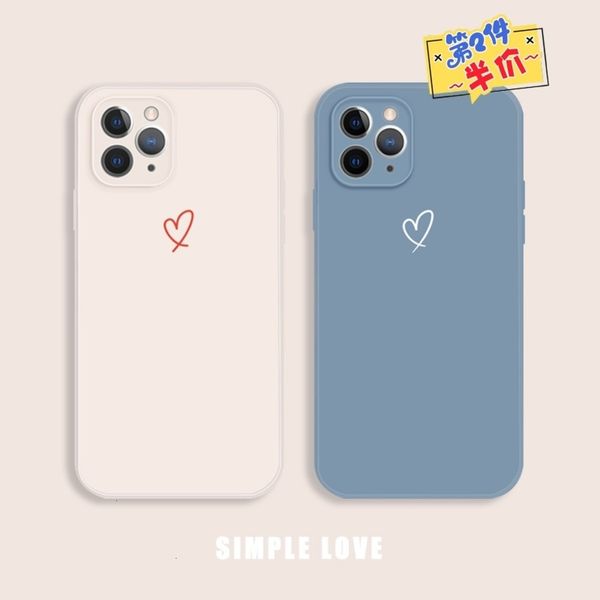 

11 for hand simple painted love 12pro mini x xr / se mobile phone case 7p and men's 8plus set xs max bt friend