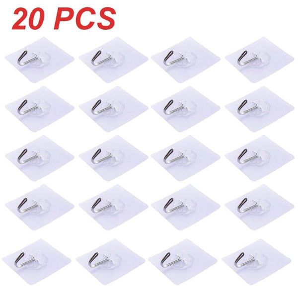 

20pcs hanger hook suction adhesive wall vacuum sucker heavy bathroom transparent load racktransparent strong hanger waterproof