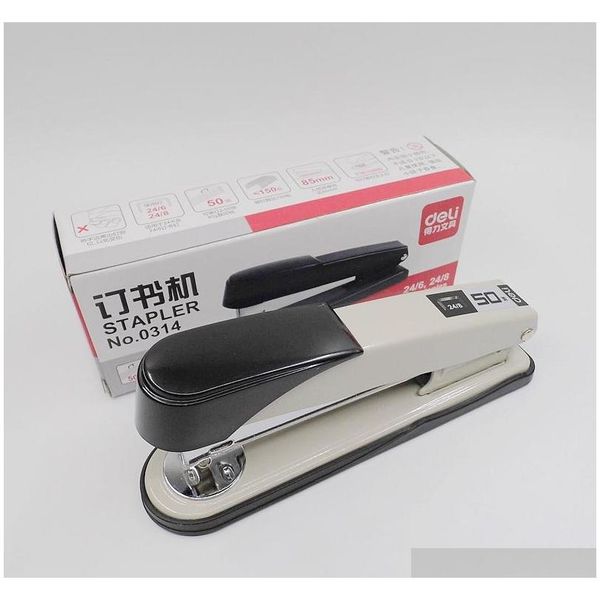 

deli] 3 colors 24/6 24/8 metal standard stapler with staples school office binding supplies no.0314 3xoir