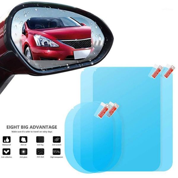 

2pcs set car window clear film anti fog film anti-glare window foil auto protective stickers rear view waterproof car sticker1