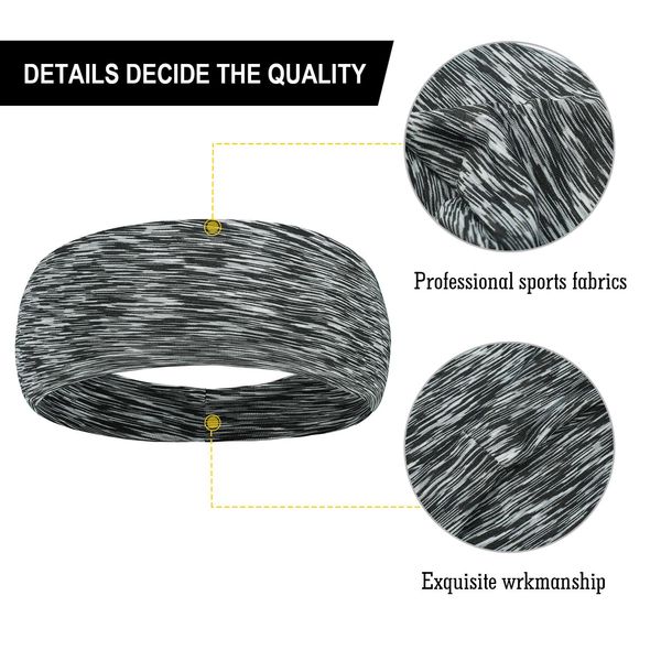 

спорт оголовье бег фитнес sweatband эластичные впитывающие пот велоспорт jog теннис йога центр глава группы волос бинты мужчины женщины sqcf, Black