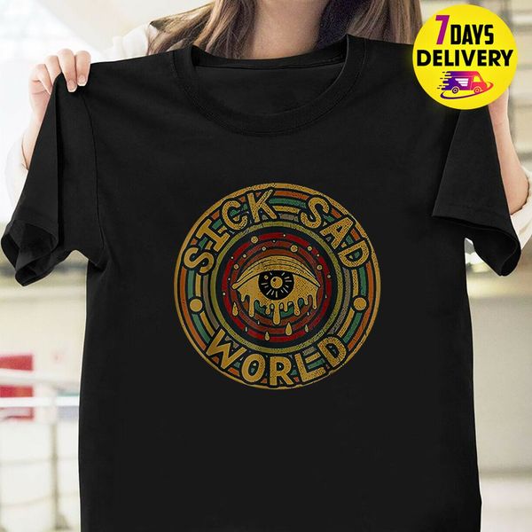 

смешной sick sad world eye cry t shirt black размер s-3 спорт толстовка с капюшоном толстовка