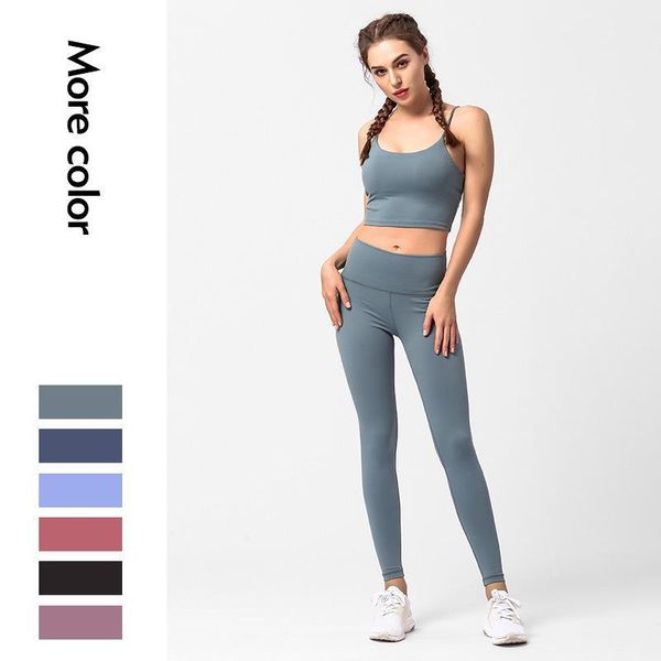 

two-piece women yoga set quick dry tight leggings sports running vest fitness suit elasticity breathable seamless sportswear new1, White;red