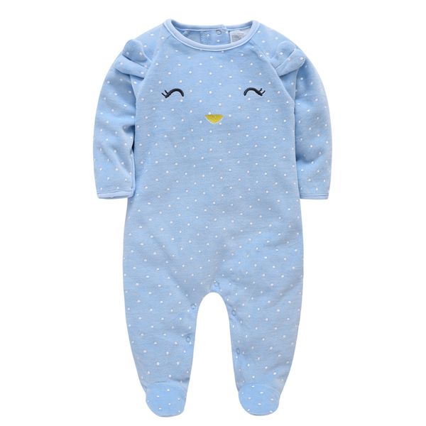 

cartoon newborn baby girls romper onesies velvet warm jumpsuit baby boys overalls clothing toddler clothing roupa bebe de fille 1021, Blue