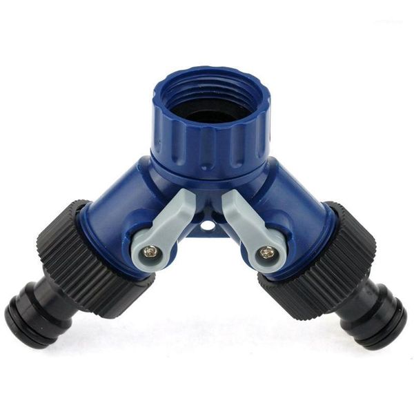 

watering equipments 3/4" water tap splitter 2 way for 1/2" caliber quick connector adaptor y shape garden irrigation1
