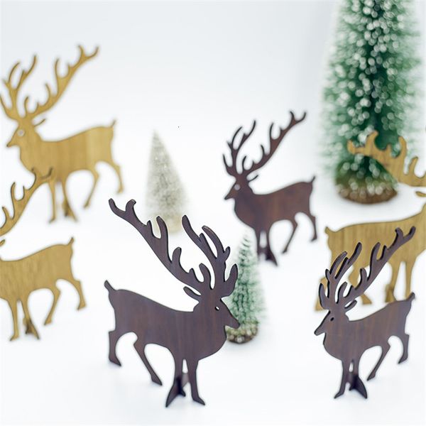 

natural wood deer christmas decoration table crafts gifts ornament xmas new year party wedding home decor supplies 63156