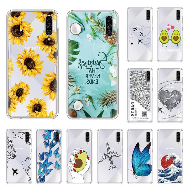 

case galaxy soft tpu silicon transparent phone cover for samsung a50 a50s a505 a505f sm-a505f etui coque 6.4