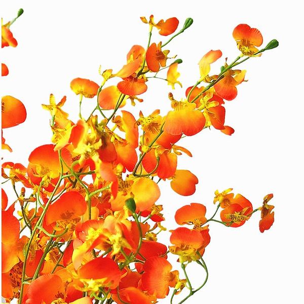 

luxury silk dancing lady orchid stem tiger orchid artificial flower spray florist supplies