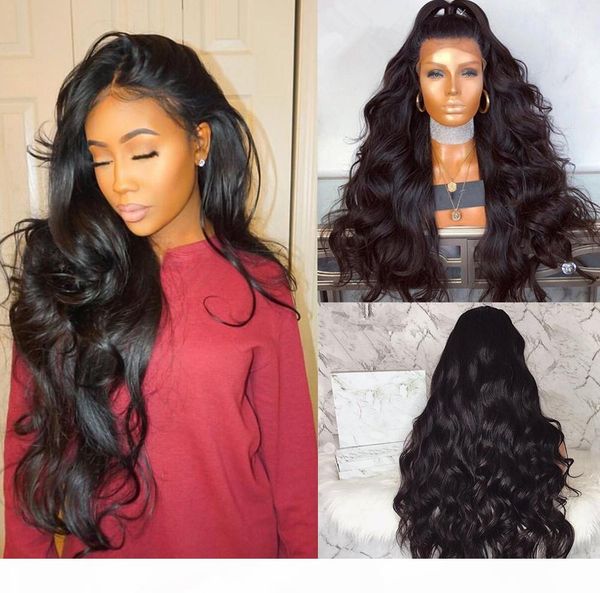 

perstar brazilian virgin lace wigs body wave lace front human hair wigs for women pre plucked hair line with baby hair 10-24inch, Black;brown