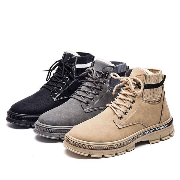

winter women's men's fleece lined warm design snow boots slip fashion flat bottom ankle boots casual cotton padded shoes, Black