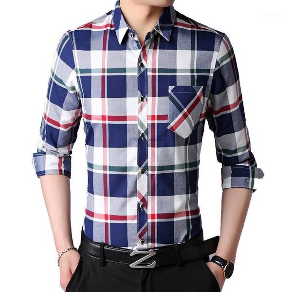

new men shirts spring long sleeve plaid shirts slim fit business casual men shirt brand clothing e0511, White;black