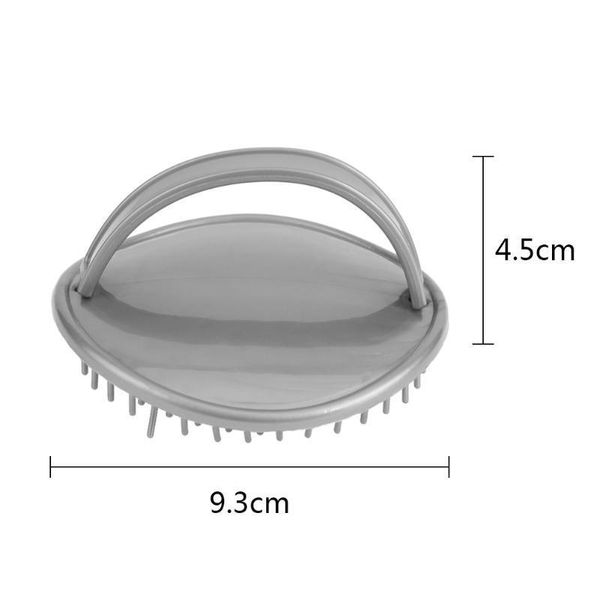 

shower hair shampoo brush comb sile massage scalp anti-skid hairbrush shampoo massage comb bath and scalp massager h wmtapi, Silver