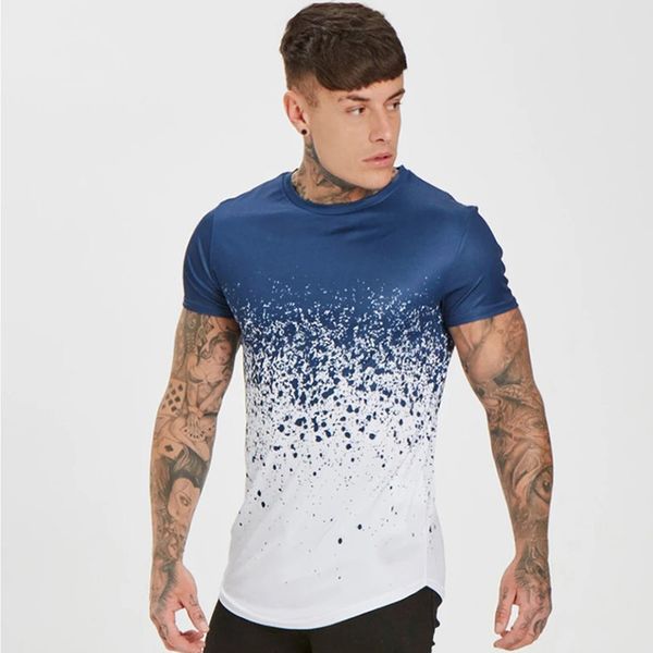 

men's tie dye t-shirts print hip hop short sleeve male gradient fashion harajuku streetwear oversize t shirt men, White;black